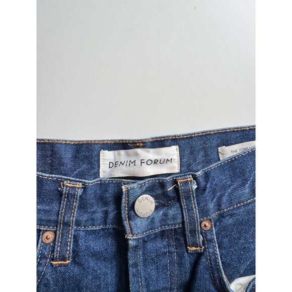 Aritzia DENIM FORUM Joni High Rise Loose 29L Dark Straight Leg Jeans, Size 24 - Picture 9 of 13